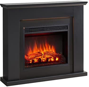 FLAMME Mardella Fireplace with 40 surround with 2kW Fireplace Heater Black Multiple Colours Available