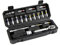 Mephisto Pro-Line Drehmomentschlüssel Set für Fahrrad & Motorrad - Messbreich 2-20 Nm - Präzisionswerkzeug inkl. Innensechskant, Torx und weiteren Bits, Farbwahl Griff/Kopf:Schwarz/Silber Matt