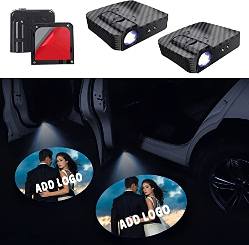 2 Pcs Custom Logo Wireless Projector Car Door Step - Personalized Welcome Lights for All Models