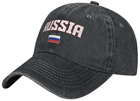 YINGD Cowboy Baseball Cap Russland Flagge Cool Russians Verstellbar Atmungsaktiv Sonnenhut Unisex für Männer Frauen, #878, One size