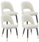Wahson Samt Esszimmerstühle 4er Set Modern Seitenstühle Küchenstühle mit Metallbeinen Polsterstuhl für Esszimmer/Wohnzimmer/Küche，Beige