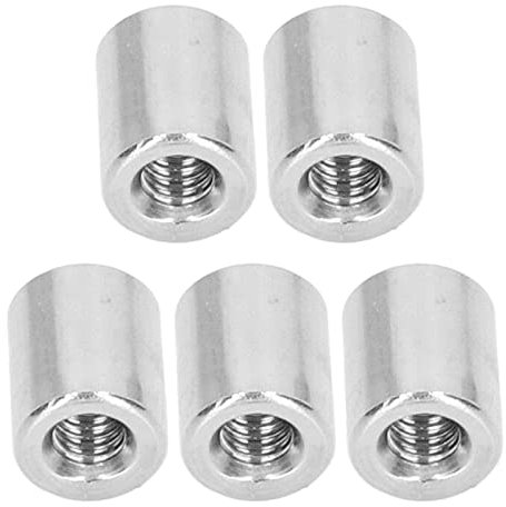 Confezione da 50 Dadi di Accoppiamento Tondi M4 X Passo 0,7, Lunghezza 10 Mm, in Acciaio Inox 304, Femmina, Completamente Filettati