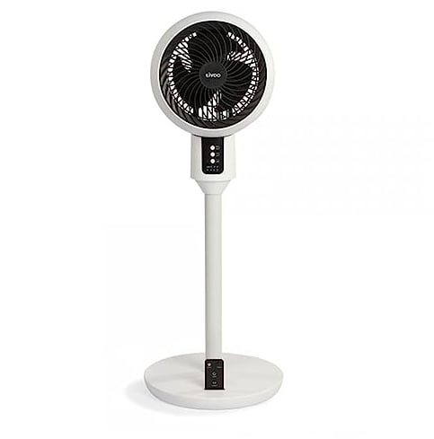 bmf-versand® Standventilator sehr leise mit Fernbedienung und Timer - Ventilator Schlafzimmer - Standlüfter Klima Weiß Oszillierend - Design Windmaschine 3 Stufen Höhe 86 cm