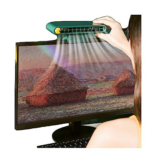 AXTMR Portable Monitor Clip On Fan, Computer Screen-Mounted Cooling Bladeless Fan, Monitor-Mounted Fan,Green,20 * 9cm