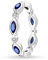 NARMO 925 Sterling Silber Ringe für Frauen Einfache Augen Blau Cubic Zirkonia Ringe Stapelbare Finger Ring Statemengt Ring Größe 60mm