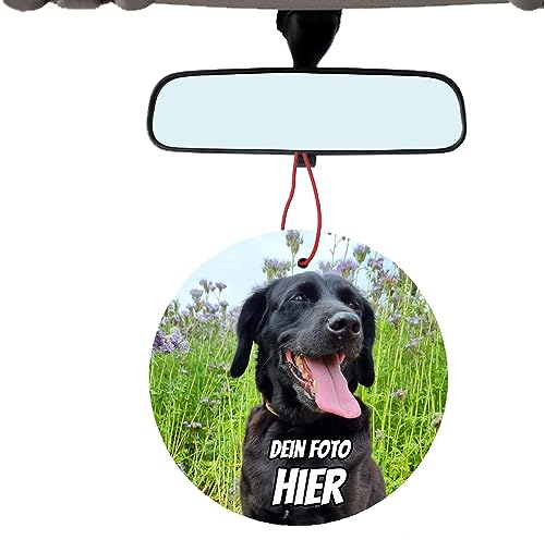 Personalisierter Auto-Lufterfrischer mit deinem Foto, beidseitig bedruckt. Duftbaum Perfekt als Geburtstagsgeschenk für ihn (Runden)