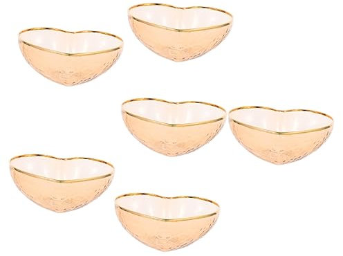 BESTonZON Stk Stück -Dessertbehälter Transparente Obstsalatbehälter Transparente Behälterbehälter Für Lebensmittel Herzförmige Gerichte Herzförmige Glasschale Multifunktionales Schüssel