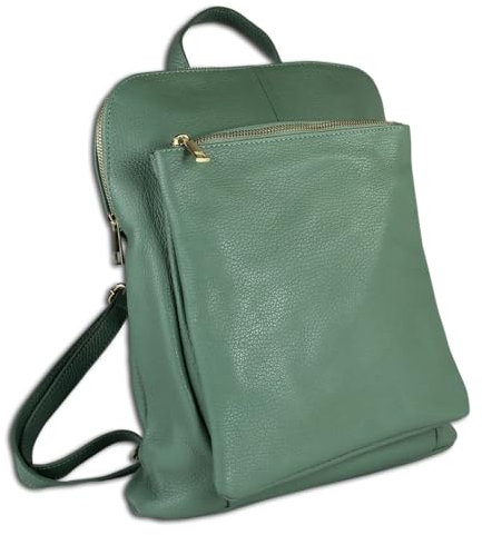 Toscanto Damen Cityrucksack Leder Tasche hellgrün OTT610RL Leder Cityrucksack