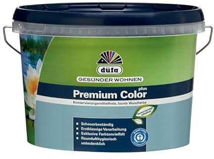 Düfa Premium Color plus Wandfarbe 2,5 L Farbwahl 2,5 l, Farbe:Belebendes Wasser