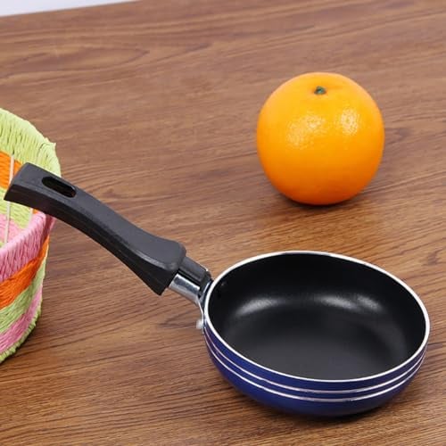Lioaeust Mini poêle à œufs, 1 pièce de couleur aléatoire, mini poêle à frire en acier antiadhésive pour cuisine, restaurant (16 cm)