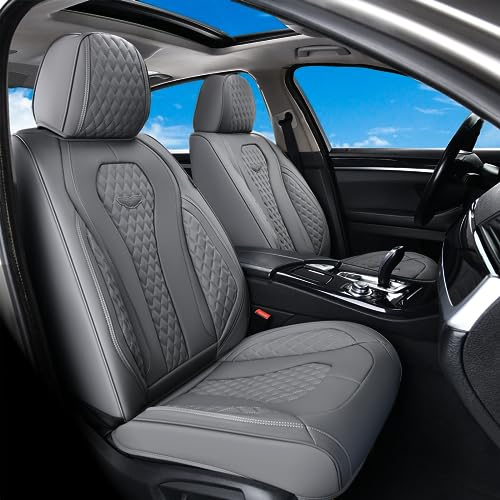 Coverado Autositzbezüge, Sitzbezug Auto vordersitze, Premium Autositzbezüge vorne, Wasserdichtes Kunstleder sitzbezug, Universelle Fit für die meisten Limousinen SUV Pick-up Truck B8839 Seat