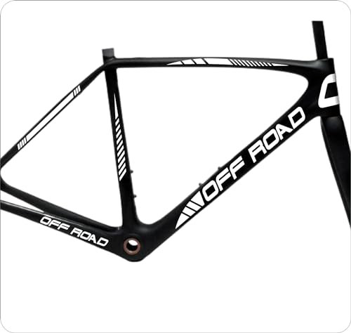 Set 13 Adesivi Stickers Decal Telaio Bici Bicicletta adesivi telaio mtb Universale OFF ROAD Protezione COD. B0164 (BIANCO OPACO)