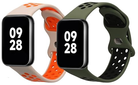 kwmobile 2X Sportarmband kompatibel mit Xiaomi Mi Band 8 Pro Armband - Fitnesstracker Band Set aus TPU Silikon