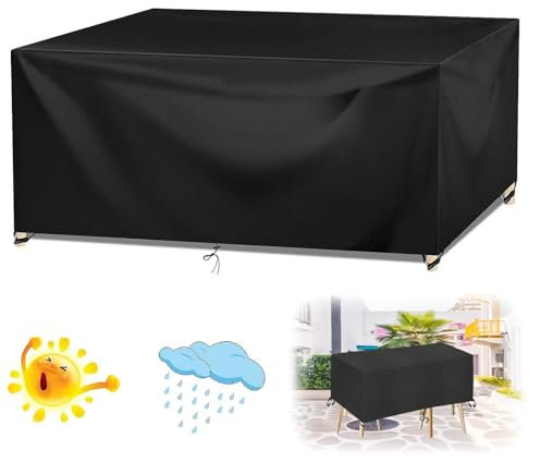 Cover for Rattan Garden Furniture-Outdoor Garden Furniture Cover 250x190x80cm Patio Table Covers Waterproof Oxford Polyester rectangular Patio Furniture Covers Waterproof for All Weathers Anti-UV