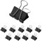 Westcott Foldback Klammern 41mm Schwarz 12 Stück | 12er Pack Metall Klammern für Dokumente | stabile und wiederverwendbare Papierklammern | 41mm Klemmen für Büro und Haushalt | E-10714 00