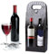 Rotwein Flaschenbeutel, 2-Flasche Wein Tasche Träger Tote Wein Champagner Geschenktasche, wiederverwendbare Leder Wein Tote Tragetasche Box Halter, Leder Wein Flasche Packag Tasche (Schwarz)