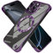 aidvaia Frameless Magnetic Phone Case Compatible with iPhone 16 Pro Clear Minimalist Case Transparent Clear Plating Purple Frameless Design Lens Protects Shockproof Case