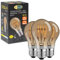 CLAR - LED Vintage Glühbirne E27 5W Amber, Edison Retro Leuchtmittel (Pack 3)