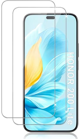 Datree Verre Trempé Pour Honor 200 Lite/Honor X8C/Honor 400 Lite, 2 Pièces Résistant Film Protection écran, Sans Bulles, Film de Protection Écran HD Dureté 9H Anti Rayures, 2.5D Vitre Protecteur