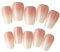 Lot de 240 faux ongles blancs longs à presser pour femme