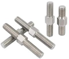 304 Edelstahl Außensechskantschraube mit Umrüstung auf Links- und Rechtsgewinde, doppelseitige Gewindestange, Stehbolzen M3 M4 M5 M6 M8 -M16(M8x30,5 Pcs)