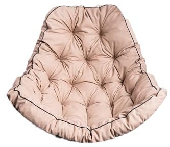 TexDeko® Ecolen Hängesessel Kissen Outdoor für Hängekorb mit UV-Schutz & wasserabweisend Anti-Rutsch Polster für Rattan Hängeschaukel Schaukelkorb – Perfekt für Garten, Terrasse, Balkon (Beige)