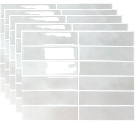 HLTQL 3D Fliesenaufkleber FüR Bad KüChe, Klebefliesen Vinyl Fliesen GrüN Fliesen Selbstklebend Bad Wasserfest Peel and Stick Tiles Bathroom(#14,5 Pieces)