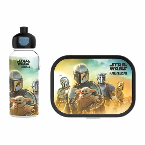 Mepal - Pausenset Campus - Set für Kinder mit Pop-up Trinkflasche & Lunch Box - Lunch-Set für die Schule oder unterwegs - Spülmaschinenfest - 400 + 750 ml - Star Wars