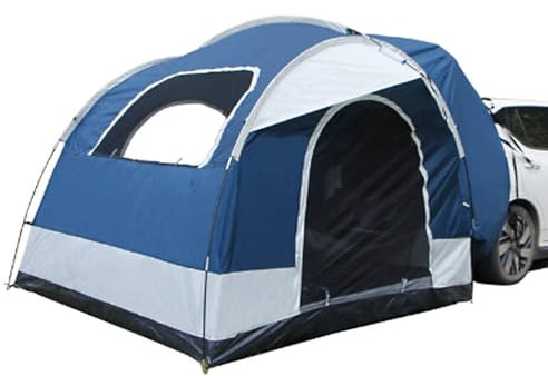 QSNYJPL Car Rear Awning Tent, Automobiles Side Awning, Waterproof PU2000mm, 1-4 Person Sleeping Capacity, Universal Fit for SUVs, Vans, Cars