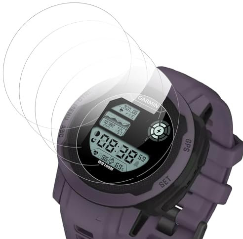 4 Pezzi Vetro Temperato per Garmin Instinct 2/2 Solar, Pellicola, Ultra HD, Senza Bolle, Anti-Graffio, Alta Trasparente,etro temperato