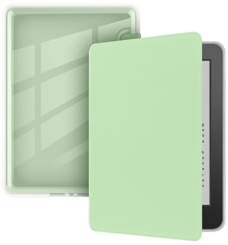 MatchaGreen - Custodia in acrilico per Kindle 8a generazione da 6, ultra sottile, con funzione accensione/spegnimento automatico, protezione antigraffio
