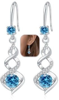 YOEE Hängend Ohrringe Silber mit 5A Zirkonia Ohrringe mit Silber 925 Post für Damen Hängeohrringe Tropfen baumelnder Ohrring Geschenk für Frauen Freundin Mama Mädchen