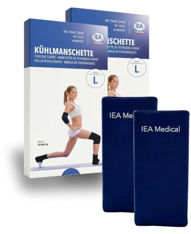 IEA Medical Kühlmanschette Arm & Ellenbogen – 360° Gel-Sleeve, kalt/warm, L | Kühlbandage für Unterarm & Handgelenk – bei Tennisarm, Sehnenreizung & nach Sport; ohne Klett, rutschfest & wiederverwendbar