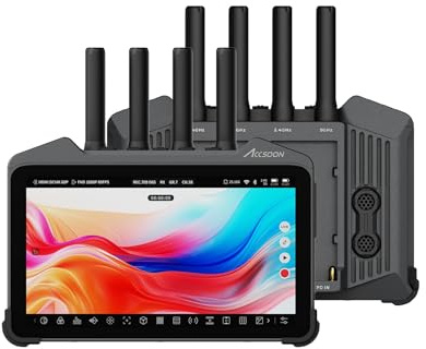 Accsoon CineView M7H Pro 7 Wireless Camera Field Monitor 1000nit 4K60 HDMI Touchscreen with Dual-Band 2.4G+5G 1200ft Transmission, DCI 4K I/O, 3D LUT, Camera Control for Filmmaking Live Streaming