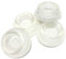 Rubber Door Stopper Bumpers (Pack of 4) Clear - Made in USA - Self-Adhesive Wall Protectors. Prevent Damage to Walls from Door Knobs Handles, Guard and Shield