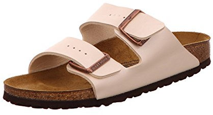 Birkenstock Arizona Birko-Flor, Sandali a Punta Aperta Donna, Bianco (Pearl White Pearl White), 35 EU