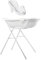 Funny Farm Blanco Bañera de Bebé XXL 100CM Con Tapón + Soporte para Beñera + Asiento de Bañera