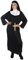 Schwarzes Nonnen Kostüm mit Kreuz für Damen Faschin Karneval Kirchen Motto Party Größe XXXXL