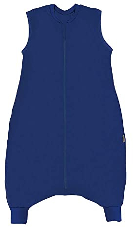 schlummersack Schlafsack mit Füßen ganzjährig 2.5 Tog 90 cm Dunkelblau | Kinder Schlafsack mit Beinen für eine Körpergröße 90-100cm | Ganzjahres Füßen 2.5 Tog