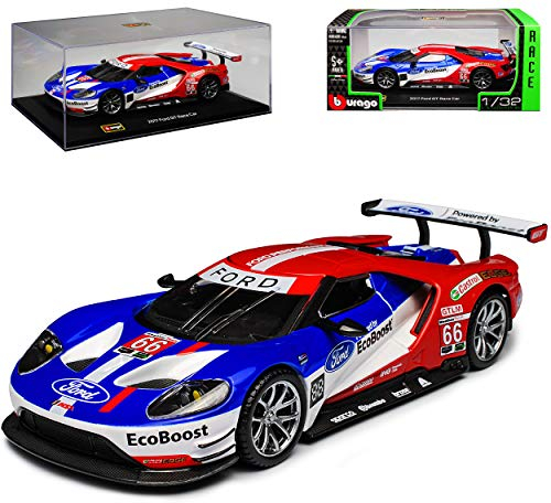 Ford GT Nr 66 IMSA 1/32 Burago Modell Auto mit individiuellem Wunschkennzeichen