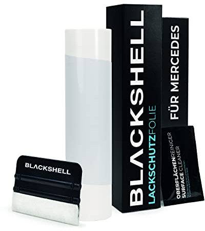 Blackshell® Ladekantenschutz Folie passend für Mercedes E-Klasse Kombi | Typ S212 | Bj. 2009-2013 Transparent - passgenauer Stoßstangenschutz inkl. Set für Folierung