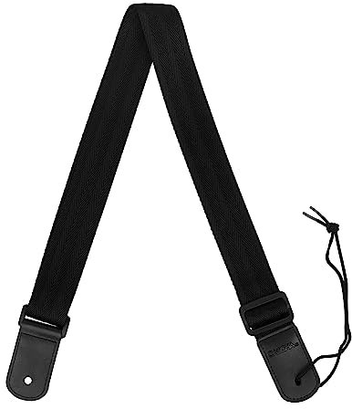 CASCHA Ukulele-Gurt verstellbar I Länge 76 cm bis 139 cm individuell einstellbar I robuster Ukulelen-Gurt für Kinder & Erwachsene I sehr angenehm & bequem zu tragen I Gurt Ukulele Nylon Schwarz
