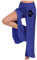 Xniral Hosen Damen L鋝sige, Mit Hundepfoten Bedruckte Hose Mit Weitem Bein und Weit Gel鰏ter Yogahose Elastische Taille Teilt Tanzhose(Blau,S)
