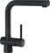 SCHOCK® Küchenarmatur LAIOS Magma I schwarze Hochdruck Armatur mit ausziehbarer Schlauchbrause I 360° schwenkbar I Edelstahl lackiert I Einhebelmischer I Höhe 285 mm