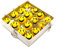 Boîte de 16 porte-clés visage acide vieille école raver emoji heureux jaune musique des 90 amis de la fête porte-clés boule de billard (OLDSKOOL ACID FACE)