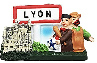 Lyon France 3D-Kühlschrankmagnet, Souvenir, Geschenk, handgefertigt, Heim- und Küchendekoration, Lyon-Kühlschrank-Magnet-Kollektion