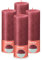 Bolsius Rustik Stumpenkerzen - Shimmer Rot - Set 4 Stück - Dekorative kerzen - Brenndauer 60 Stunden - Unparfümierte - Enthält Natürliches Pflanzenwachs - Ohne Palmöl - 19 x 7 cm