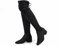 Greatonu - Stivali sopra il ginocchio da donna, caldi, per inverno, stivali alti con cerniera laterale, Nero 1 77 pollici, 40 EU