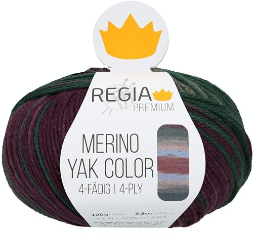 Regia Premium Merino Yak Color, 100G Mountain Gradient Color Handstrickgarne