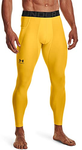 Under Armour Herren Armour HeatGear Leggings, (790) Taxi/Schwarz, Large